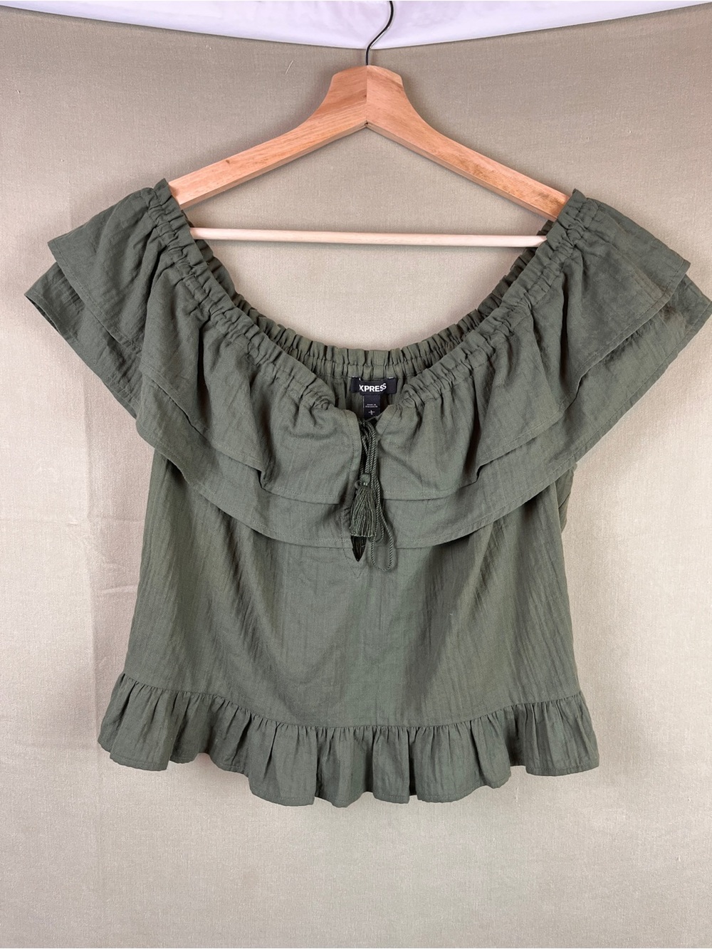 Express Wide Neckline Flowy Boho Sleeveless Top